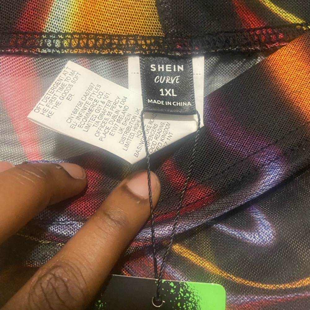 SHEIN Curve Colorful Swirl Pants